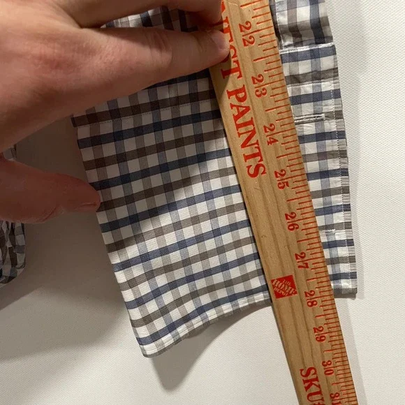 Ermenegildo Zegna Su Misura Mens Gingham Regular Fit Button Down 19 41 - Picture 4 of 10